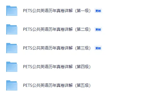 全国公共英语一二三四五级PETS历年真题及答案+模拟预测卷+词汇 第2张