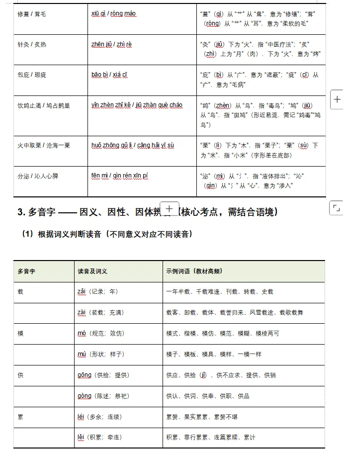 备战2026年全国中考语文:一轮复习讲义(基础、阅读|、文学常识、诗歌文言文)一举突破,高分冲刺必备! 第16张 备战2026年全国中考语文:一轮复习讲义(基础、阅读|、文学常识、诗歌文言文)一举突破,高分冲刺必备! 第16张