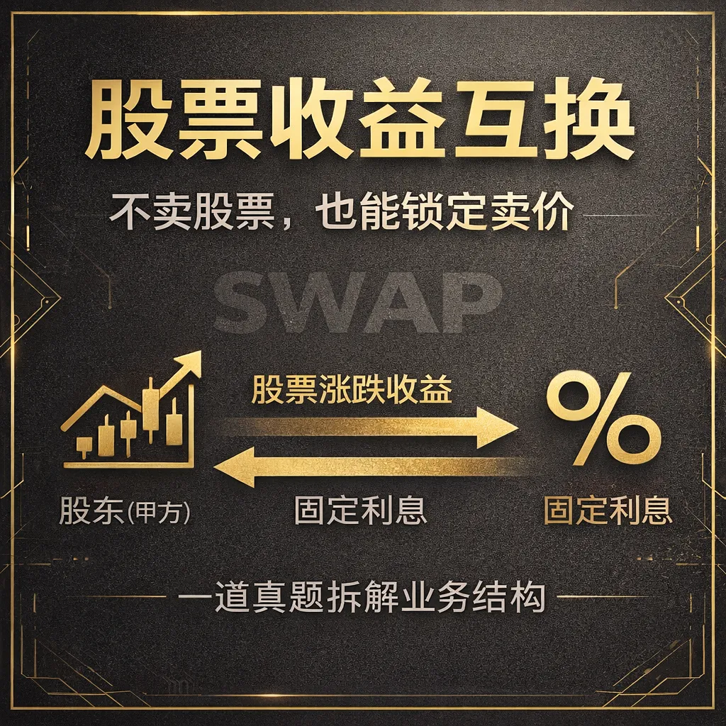不卖股票,也能完成减持?一道真题,看懂“股票收益互换”的真实逻辑 第1张