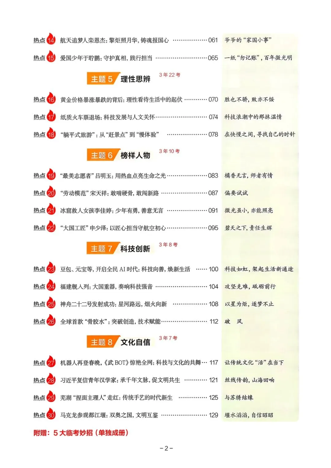 中考作文热点素材必知,范文模板直接用 第2张