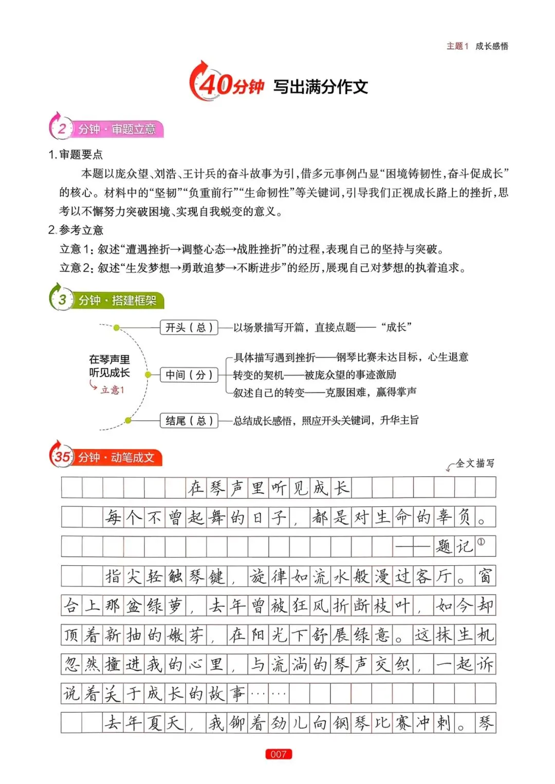 中考作文热点素材必知,范文模板直接用 第5张