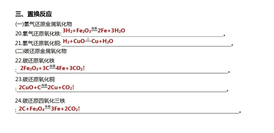 【中考化学】初中化学方程式汇总 第5张