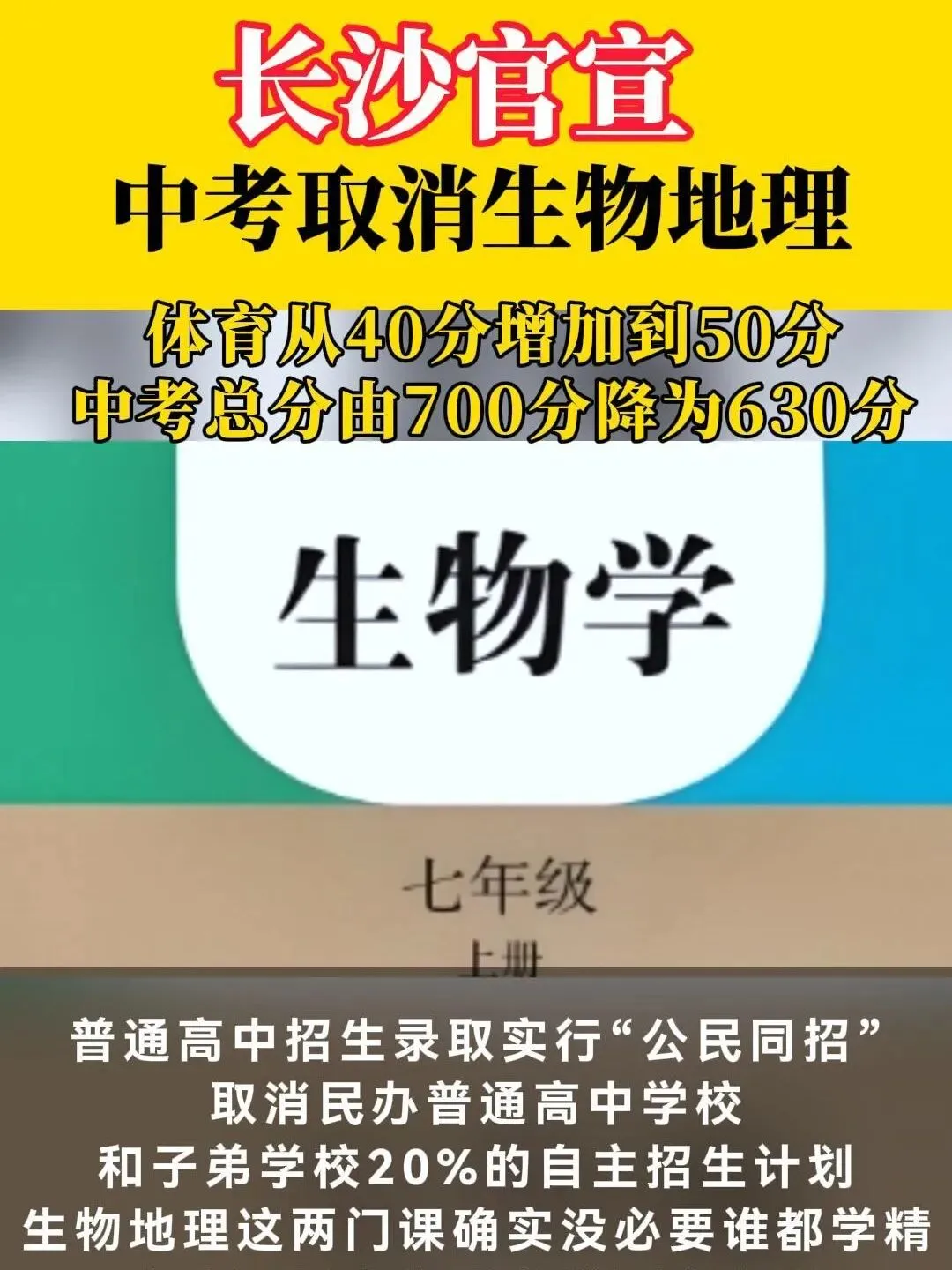 不再计分!多地中考政策大调整,生物地理退出总分舞台 第3张
