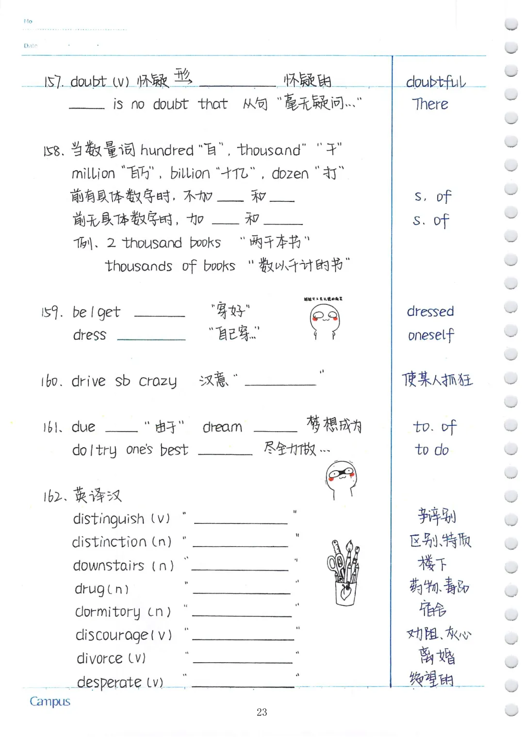 中考英语必考3500词汇(自测本)建议人手一份 第23张