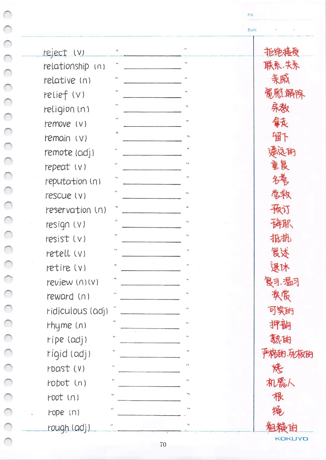 中考英语必考3500词汇(自测本)建议人手一份 第70张