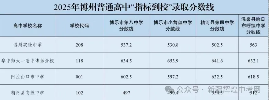 2026家长必看!新疆各地区2025中考录取分数线汇总! 第9张