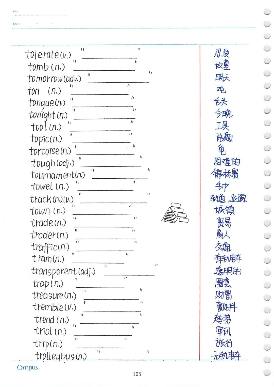 中考英语必考3500词汇(自测本)建议人手一份 第105张