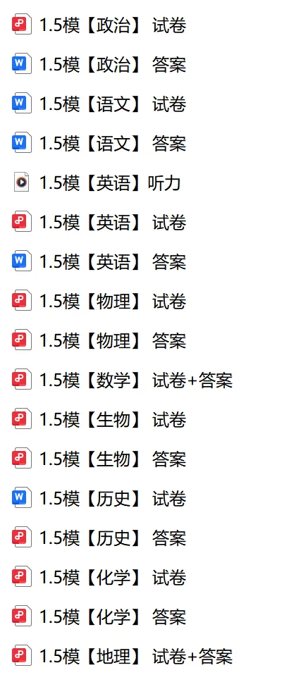 南通1.5模(通州+市区) | 全科试卷分享 第2张