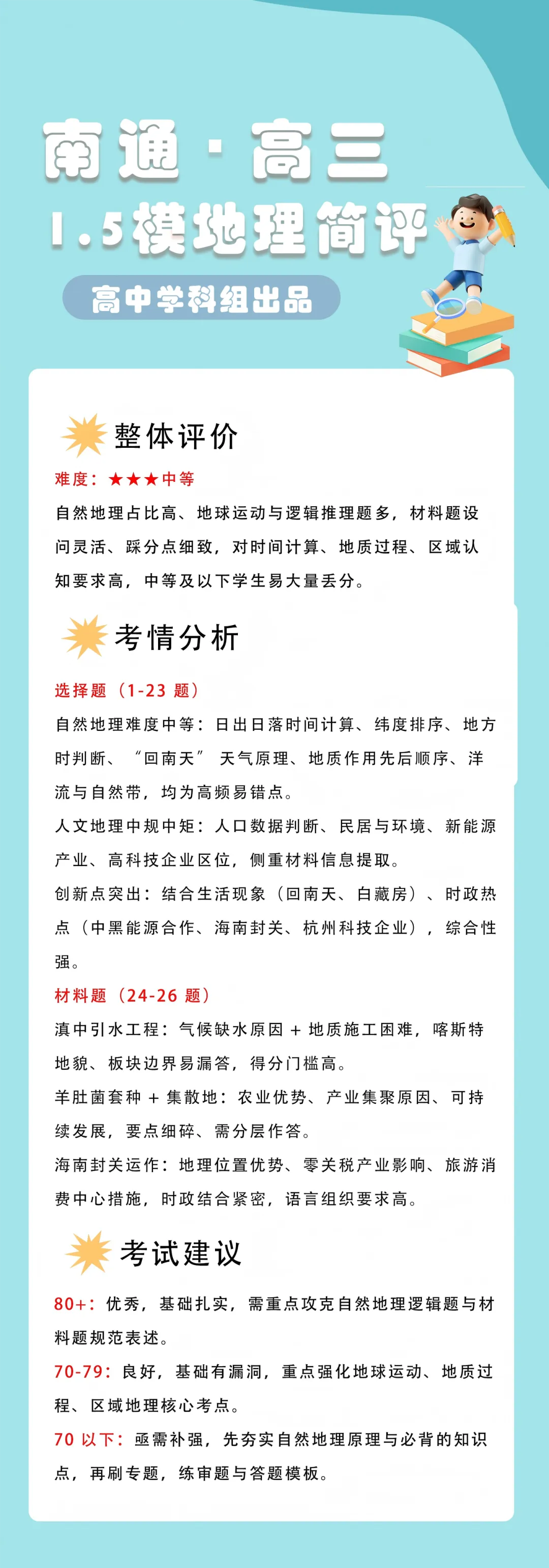 南通1.5模(通州+市区) | 全科试卷分享 第4张