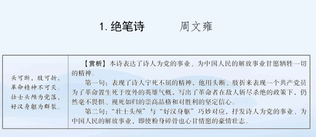 中考名著篇目《革命烈士诗抄》教材没有,一文说明白考点是啥 第6张
