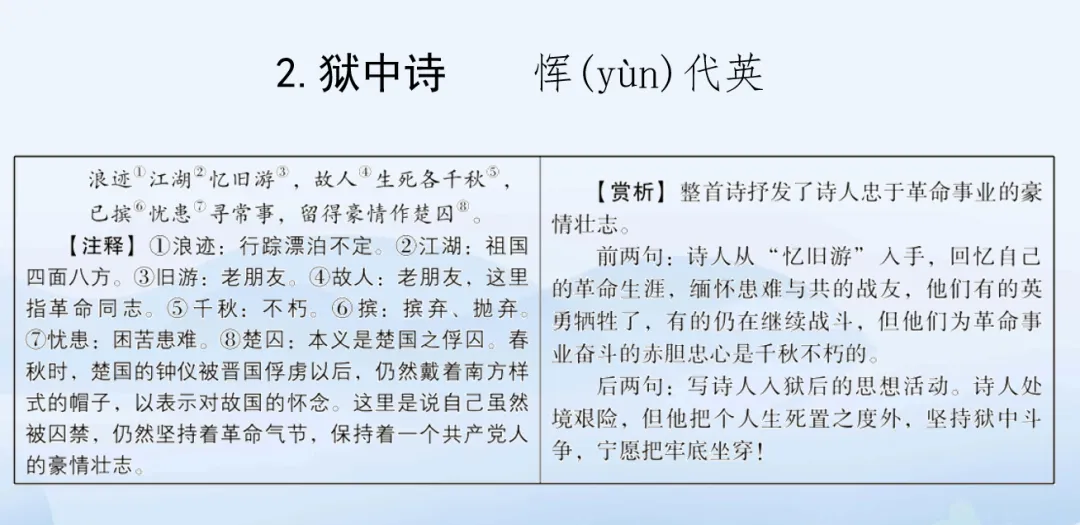 中考名著篇目《革命烈士诗抄》教材没有,一文说明白考点是啥 第7张