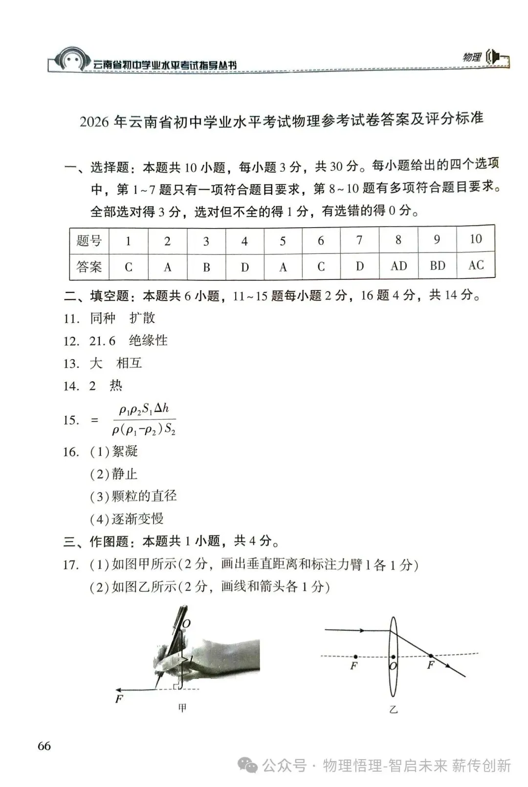 2026年云南省初中学业水平考试物理、地理、生物模拟试卷(参考试卷)! 第13张