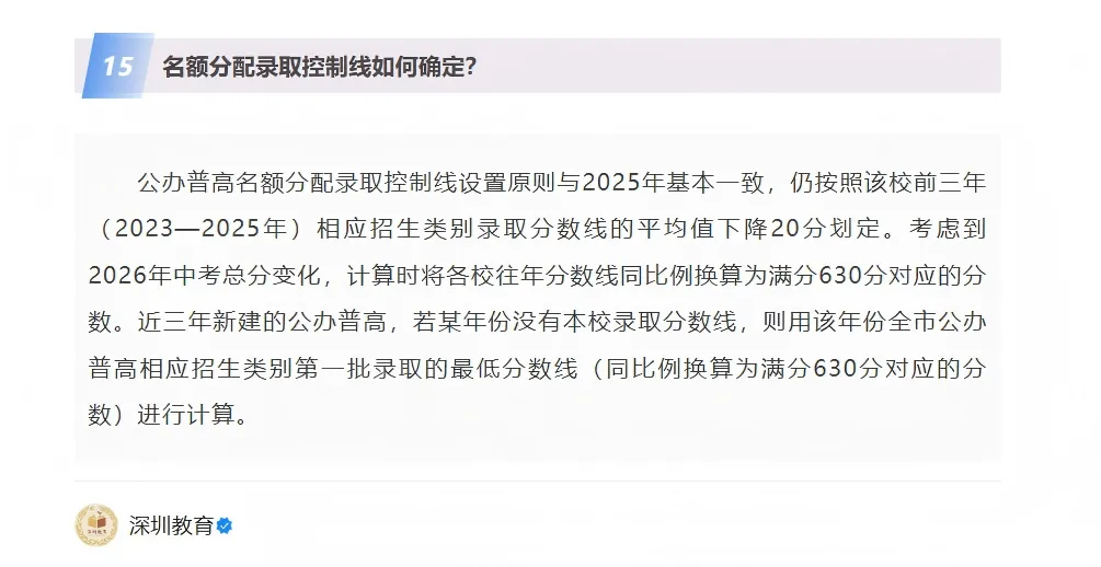 深圳中考指标生政策详解!附2026深圳指标生控制线(预测版) 第10张