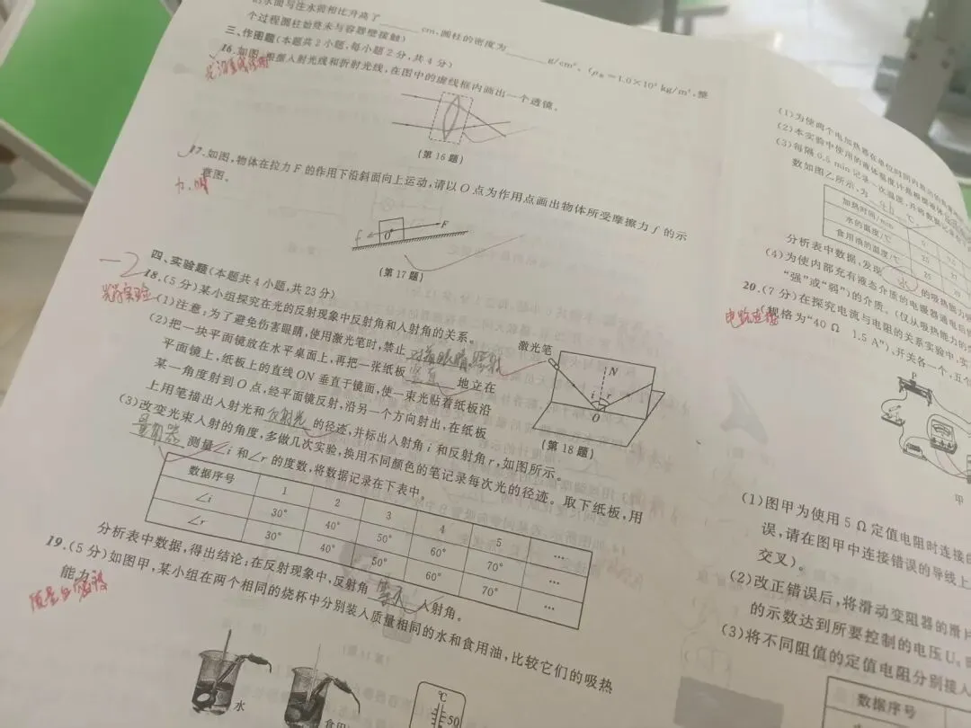 九年级物理中考标准-多维细目表 第5张