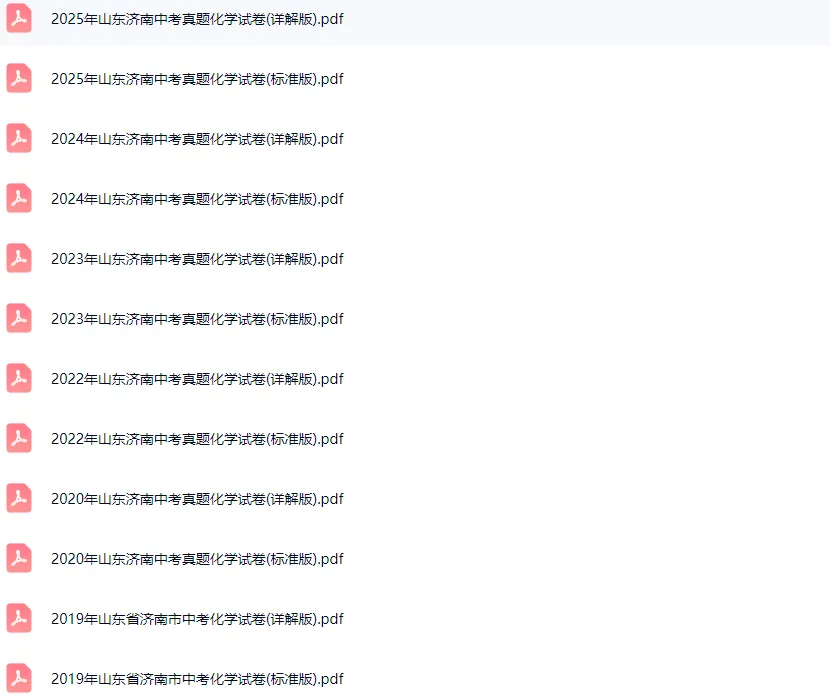 2015-2025学年济南各区中考化学真题及答案解析 第2张
