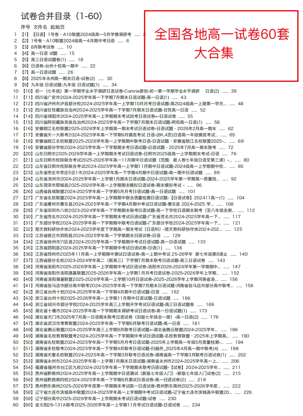 助力2026届高考日语生|315套真题合集,刷题逆袭稳提分! 第9张