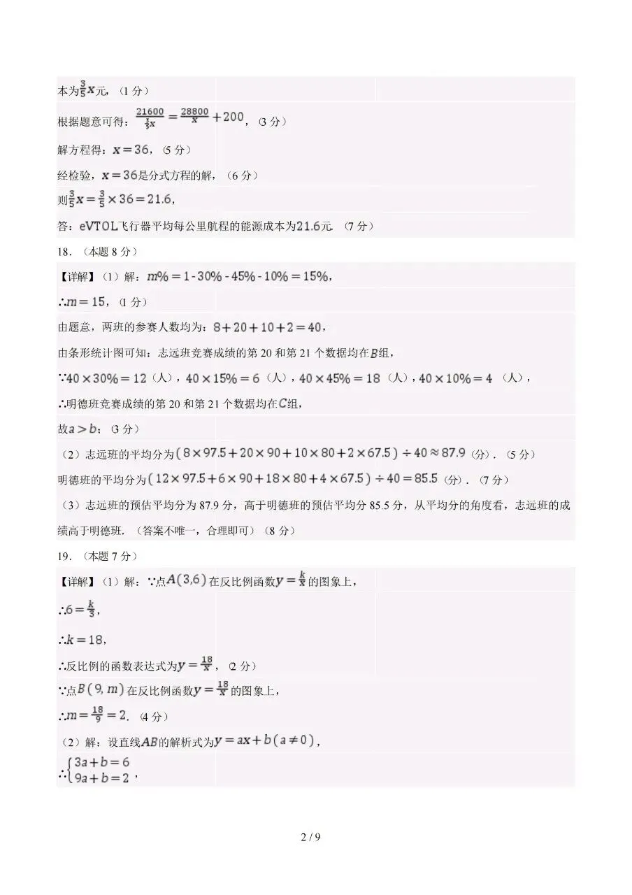 2026年初中学业水平考试模拟监测试题数学试卷+答案 第12张