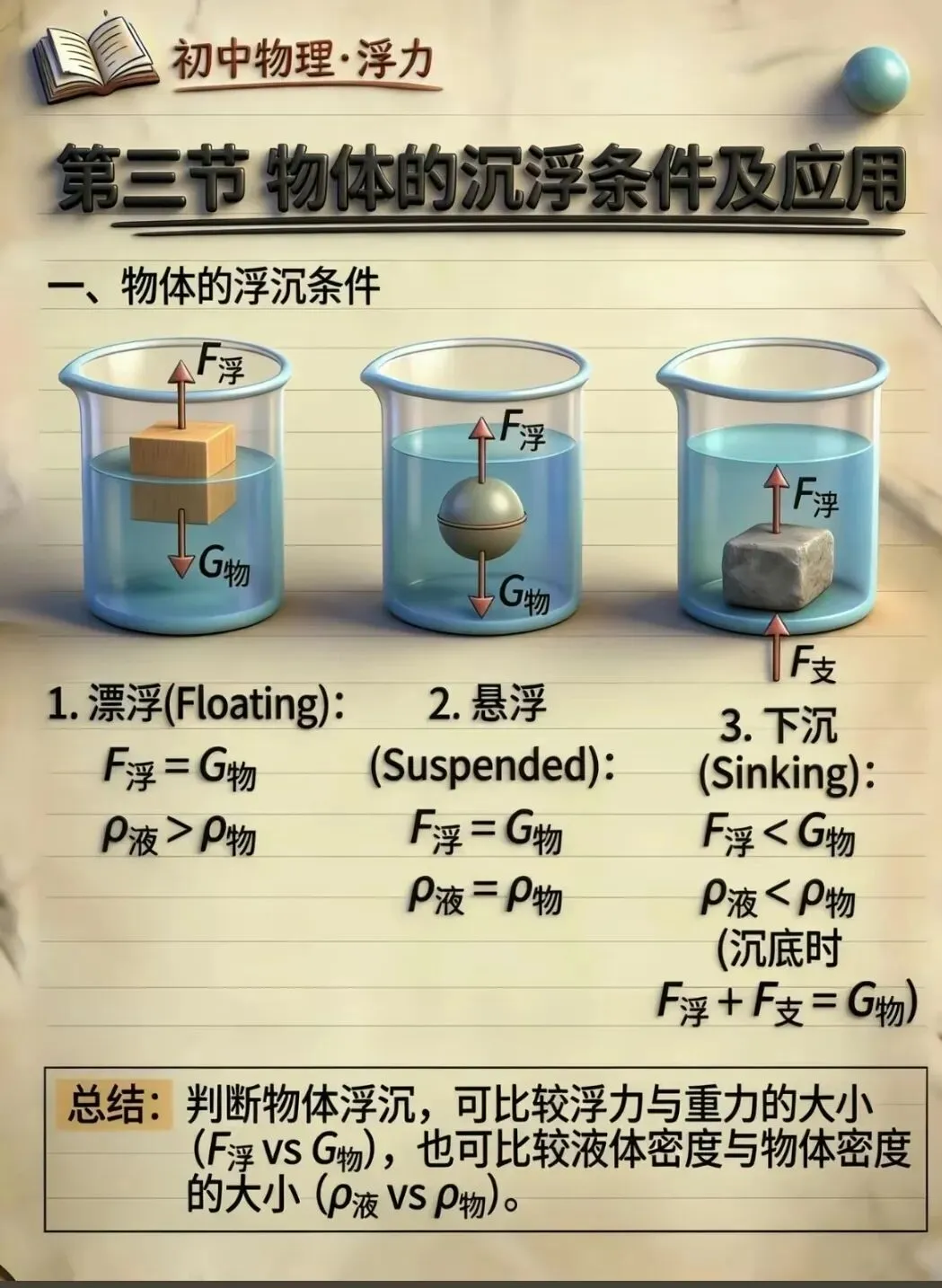 中考物理压强浮力知识清单和分层训练卷和答案 第12张