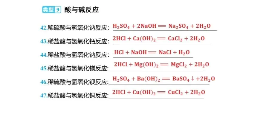 中考化学 核心必背!66个化学方程式分类大全(可存图) 第20张