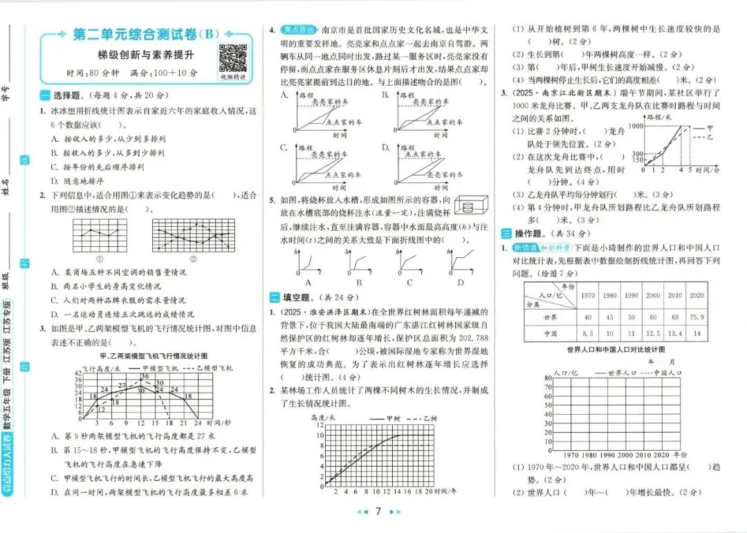 苏教版数学1-6年级下册《亮点给力大试卷》,少走弯路,高效提分不费力! 第23张