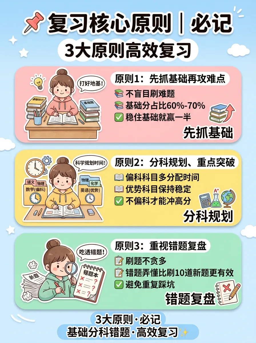 中考复习不用慌!这份全科规划说明书,新手直接抄作业 第2张