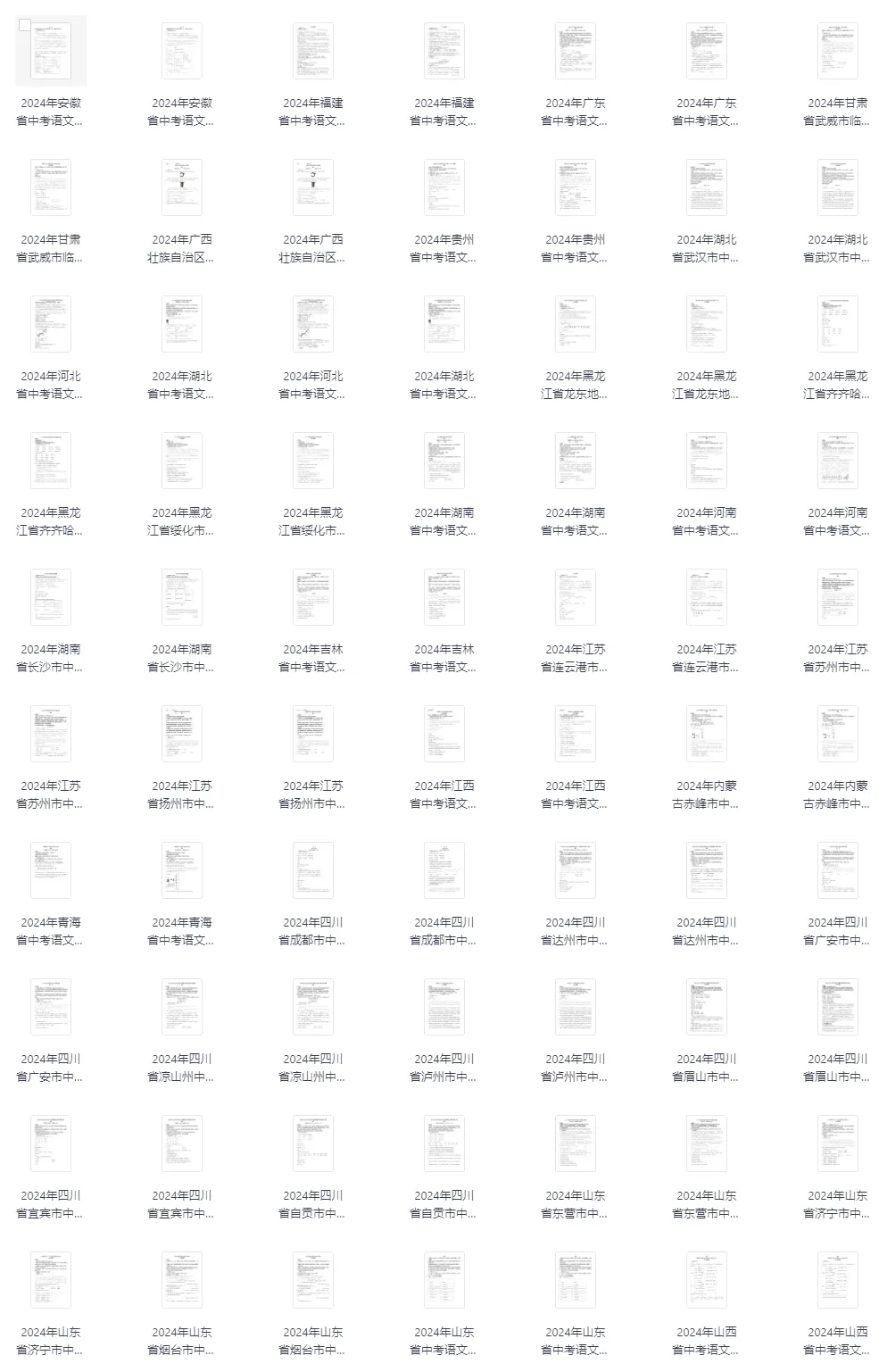 2013-2025年各省份中考(语文)真题试卷及参考答案(可下载电子版) 第10张