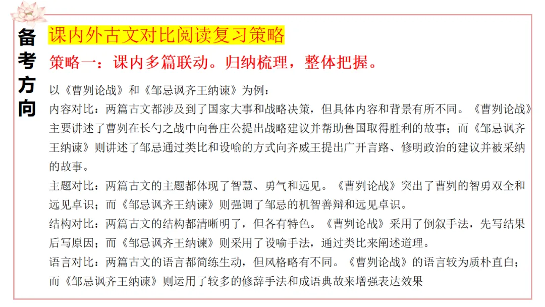中考语文专题复习:文言文对比阅读备考策略ppt 第17张
