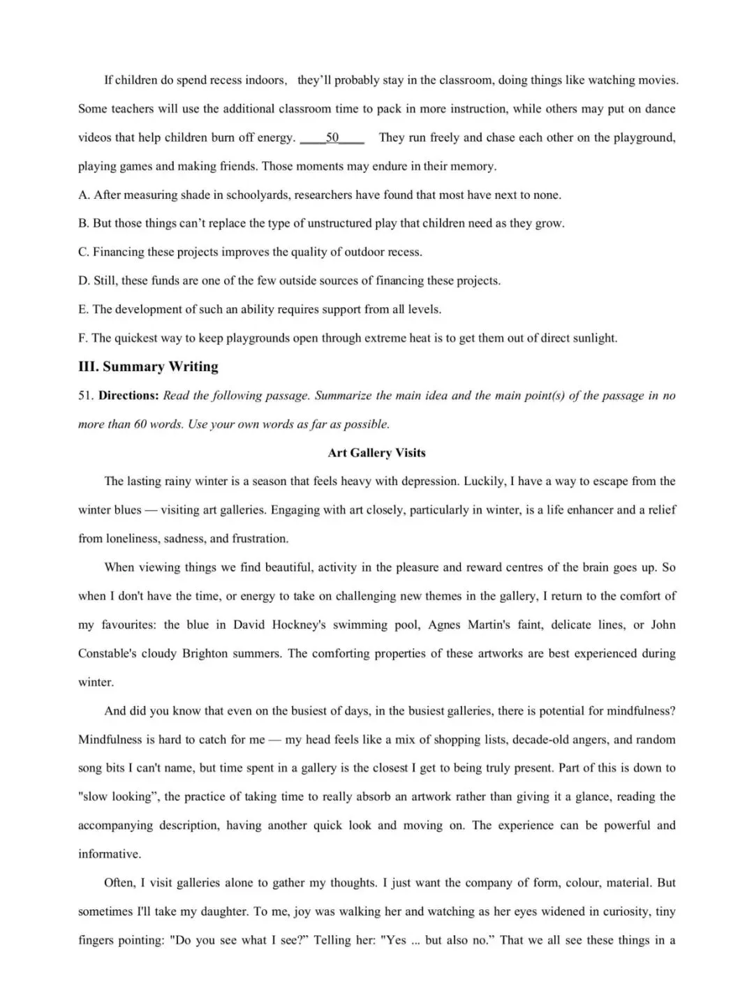 2025上海高考英语真题(答案和范文) 第9张