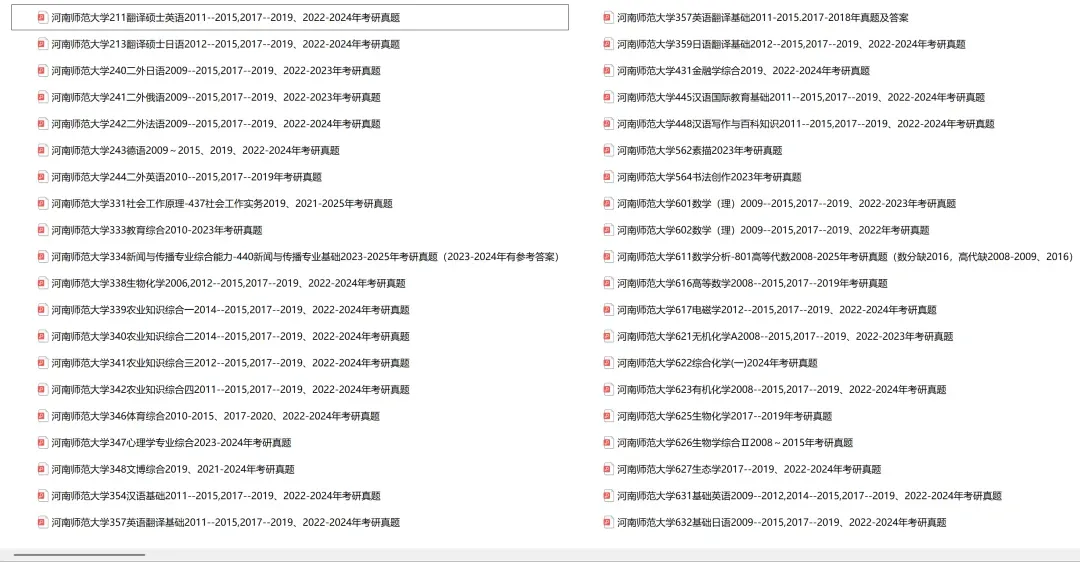 河南师范大学考研专业课历年真题汇总(含2026真题) 第2张