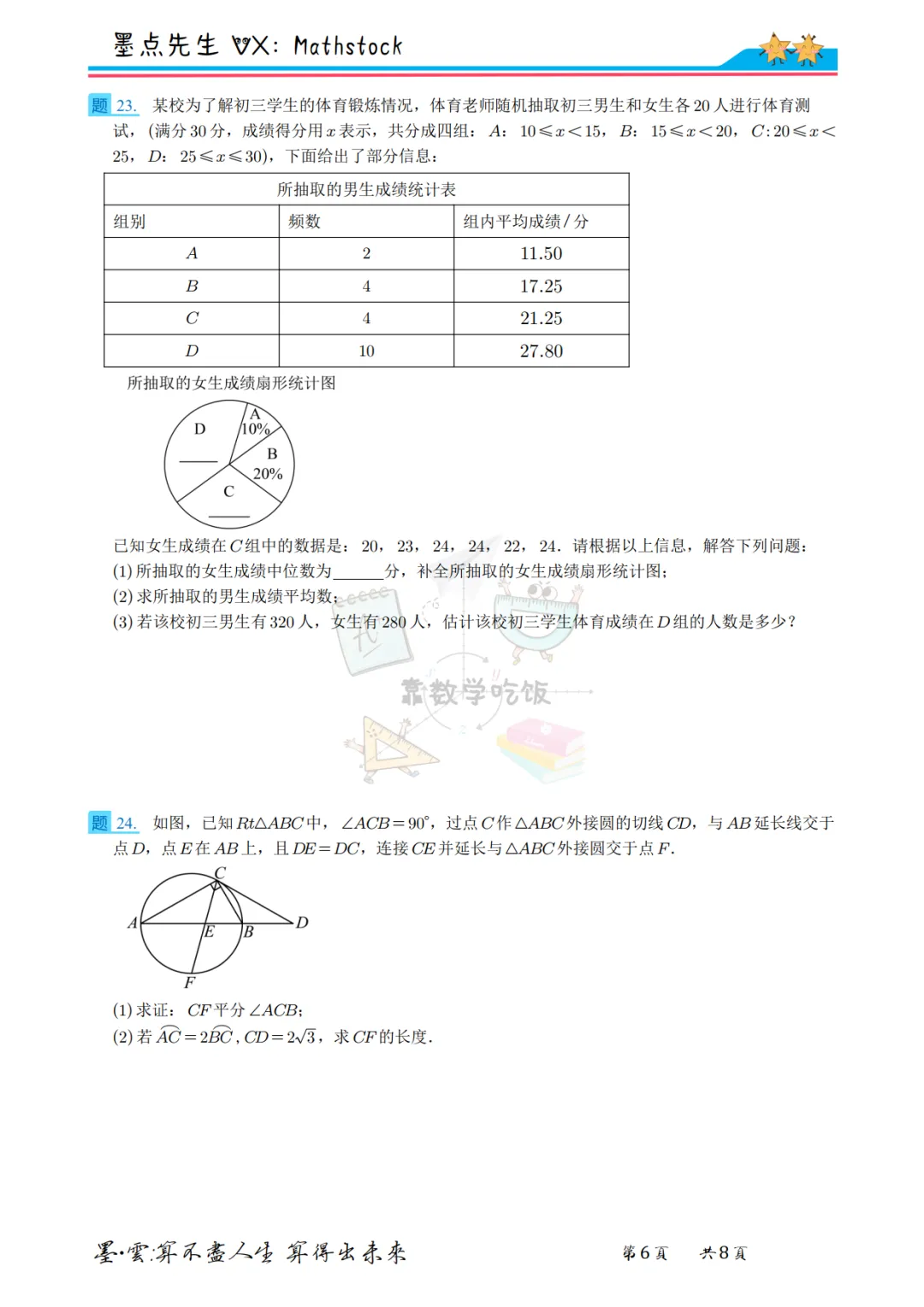 2026西安西工大附中中考数学二模【高清重排】 第13张