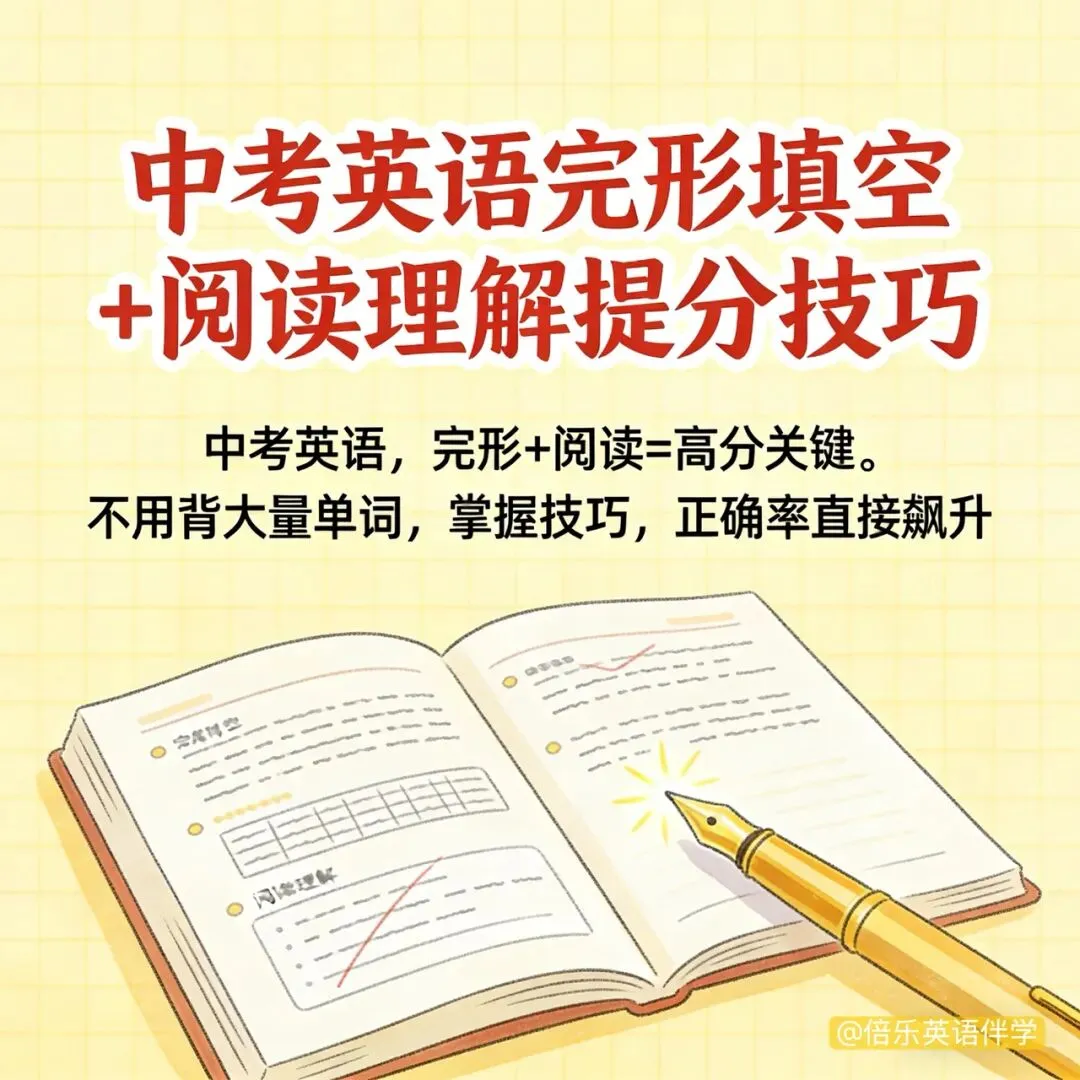 中考英语:完形+阅读=高分关键!不背单词,掌握这波技巧,分数直接开挂! 第1张