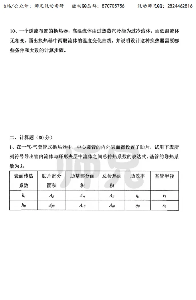 真题领取【师兄】同济大学-815传热学~速速收藏! 第16张