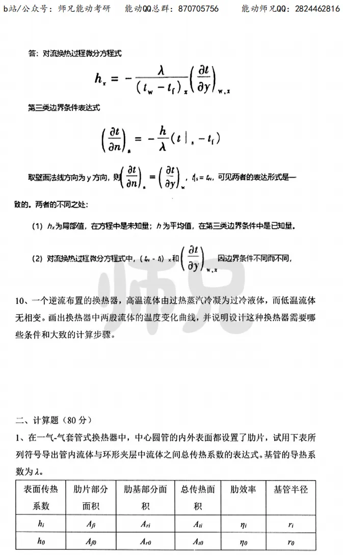 真题领取【师兄】同济大学-815传热学~速速收藏! 第22张