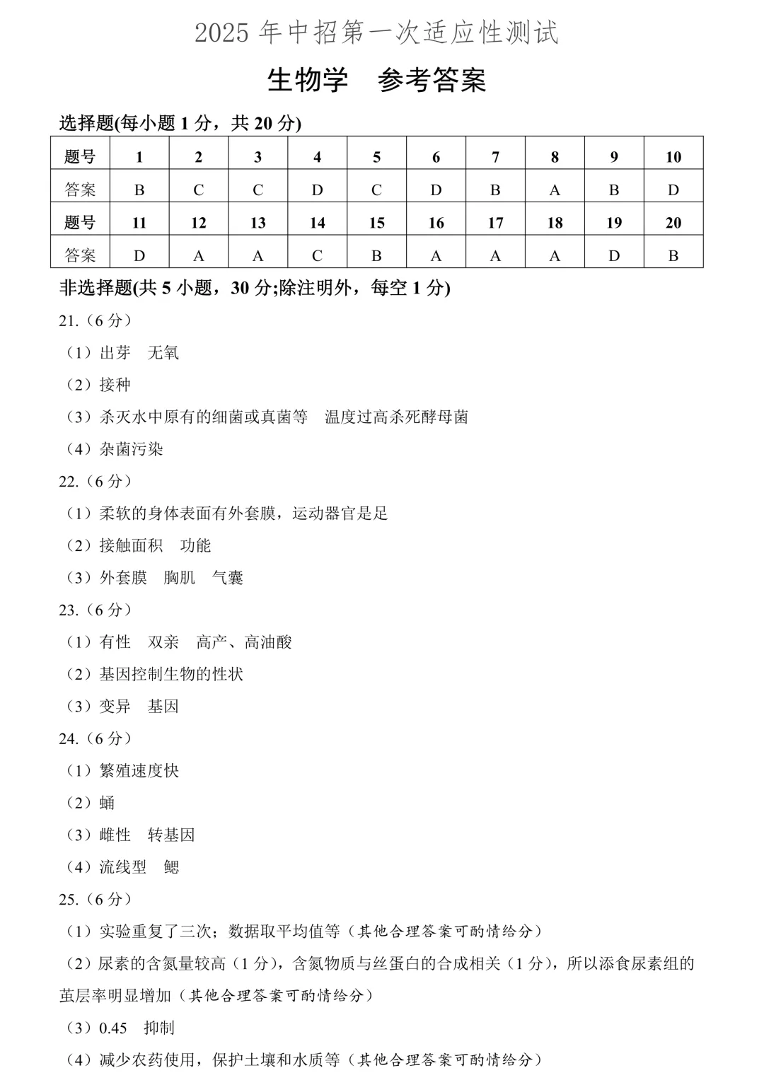 郑州市2025年一模地理生物试卷 第18张