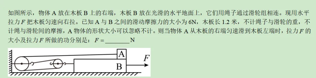 中考科学复习高频易错——一道涉及滑轮组受力分析的错题讲解 第1张