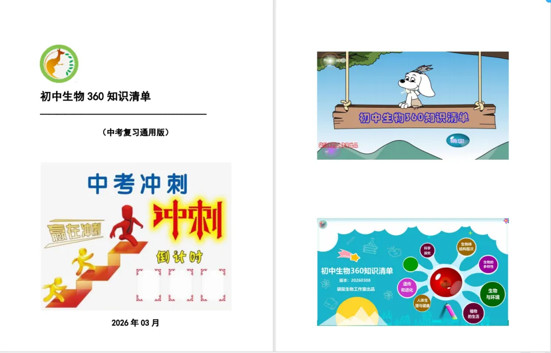 冲刺中考!初中生物提分王炸组合来啦!360° 知识清单 + 专属 Flash 课件 第2张