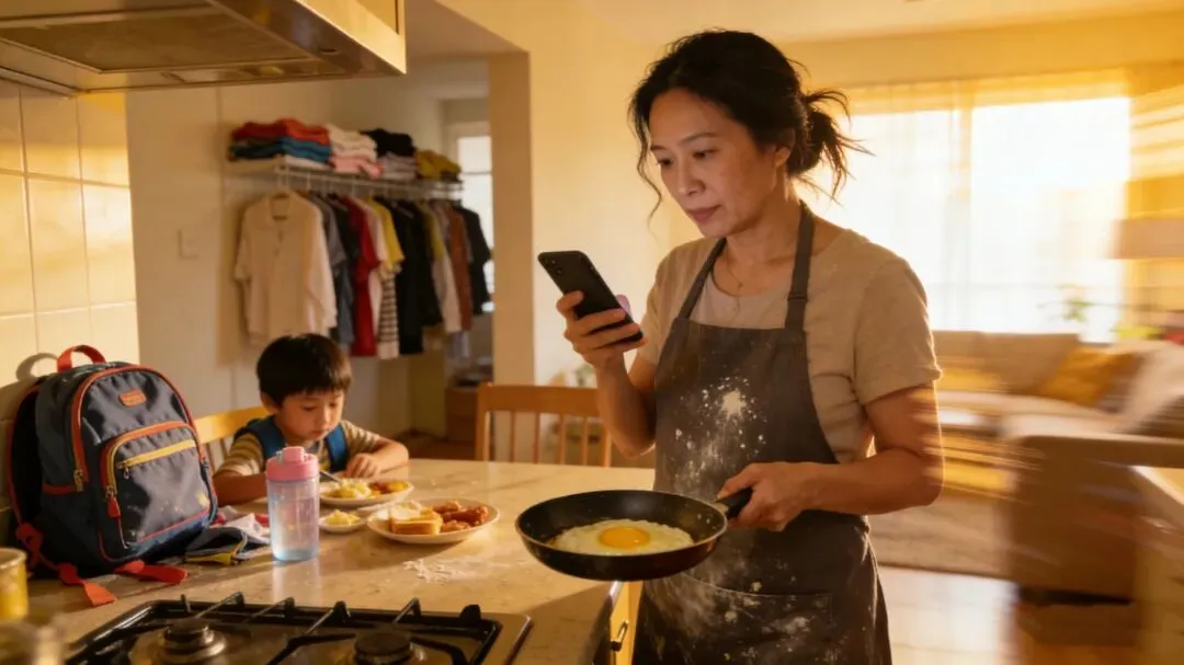 清晨5点40的“战场”:中考女儿、卧床婆婆、未断的工作信息,我的中年三明治 第1张