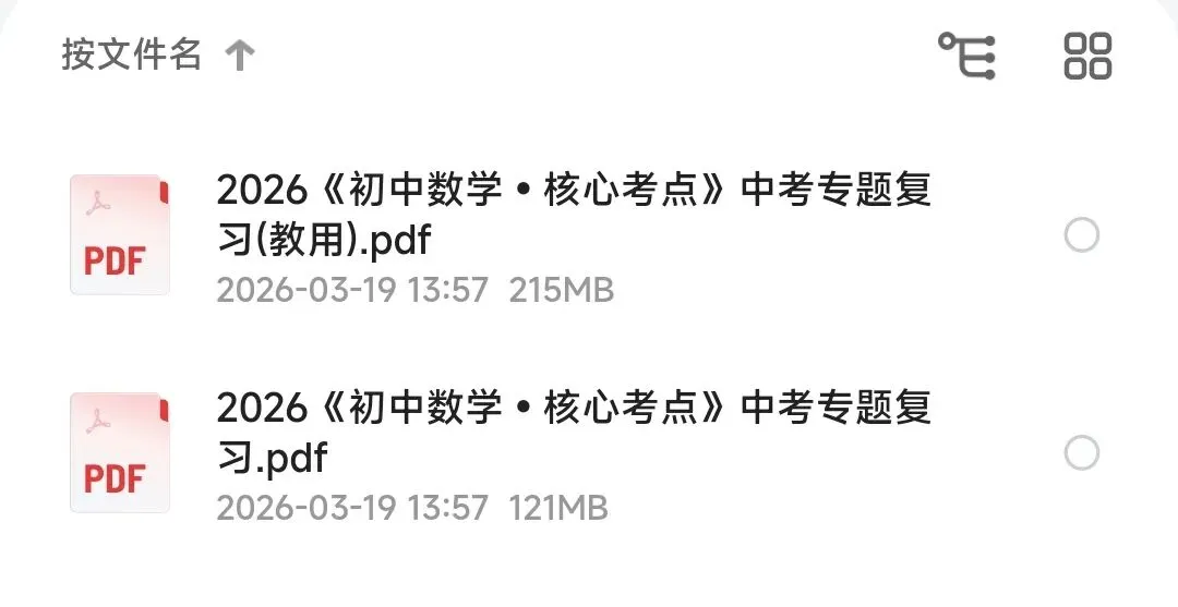 2026版【初中数学·核心考点】中考专题复习,高清可打印 第1张