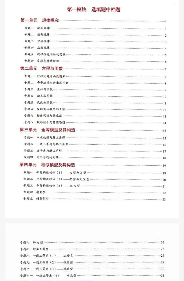 2026版【初中数学·核心考点】中考专题复习,高清可打印 第2张