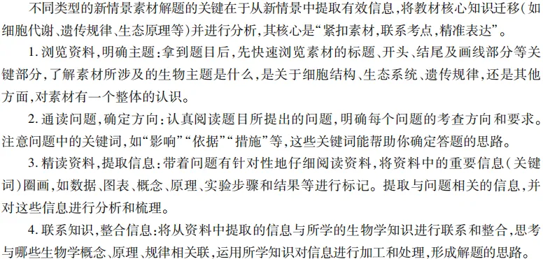 中考魔方丨生物·新情景素材分析 第5张