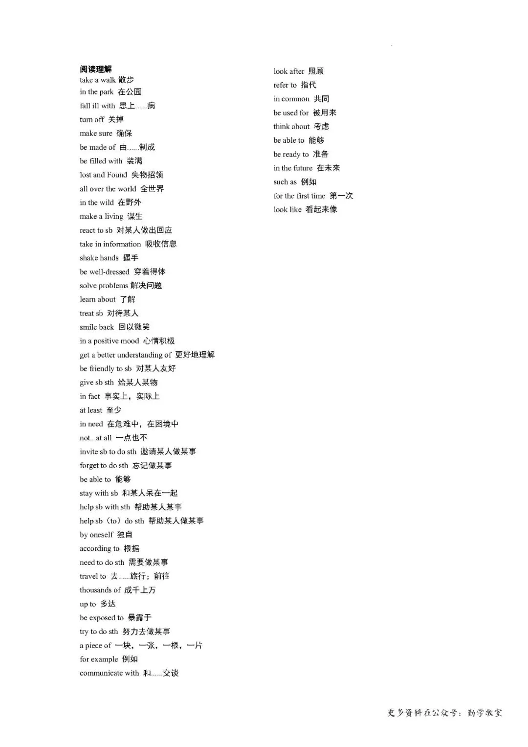 【中考英语】2026年福建中考英语真题词组复习 第15张