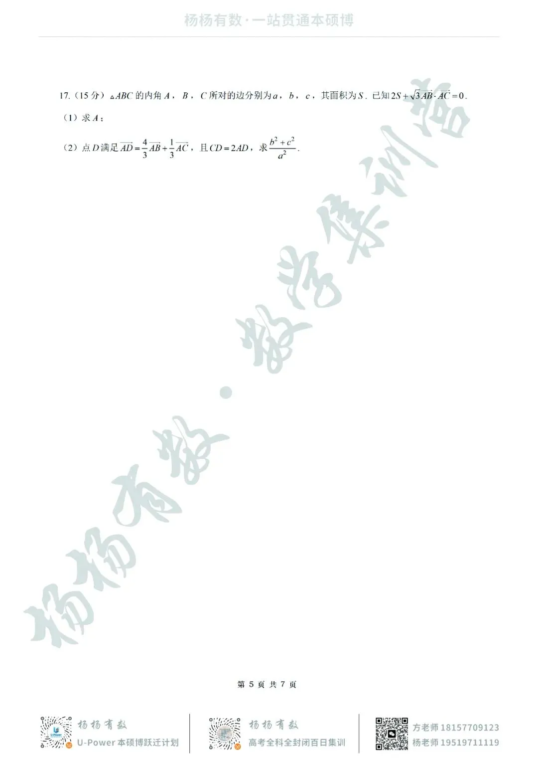【试卷+答案】2026年3月福建省泉州市高中毕业班模拟——高三数学 第5张