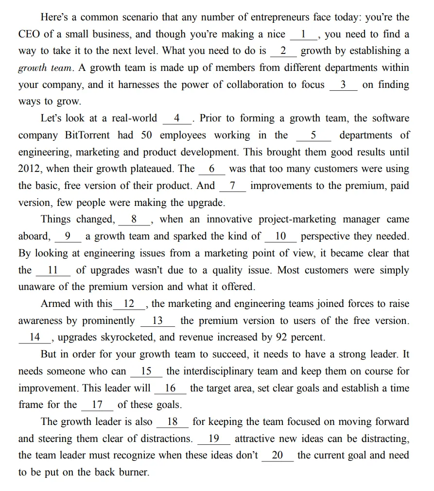 考研英语二2023年完形填空真题及词汇 第1张