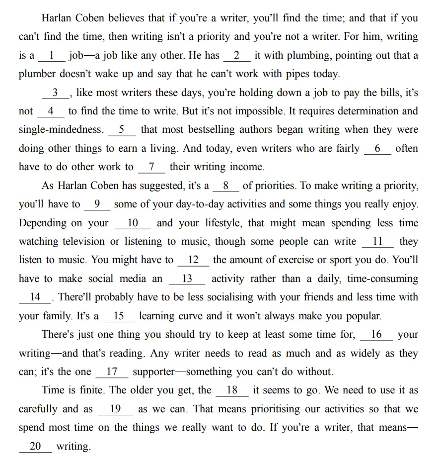 考研英语二2022年完形填空真题及词汇 第1张