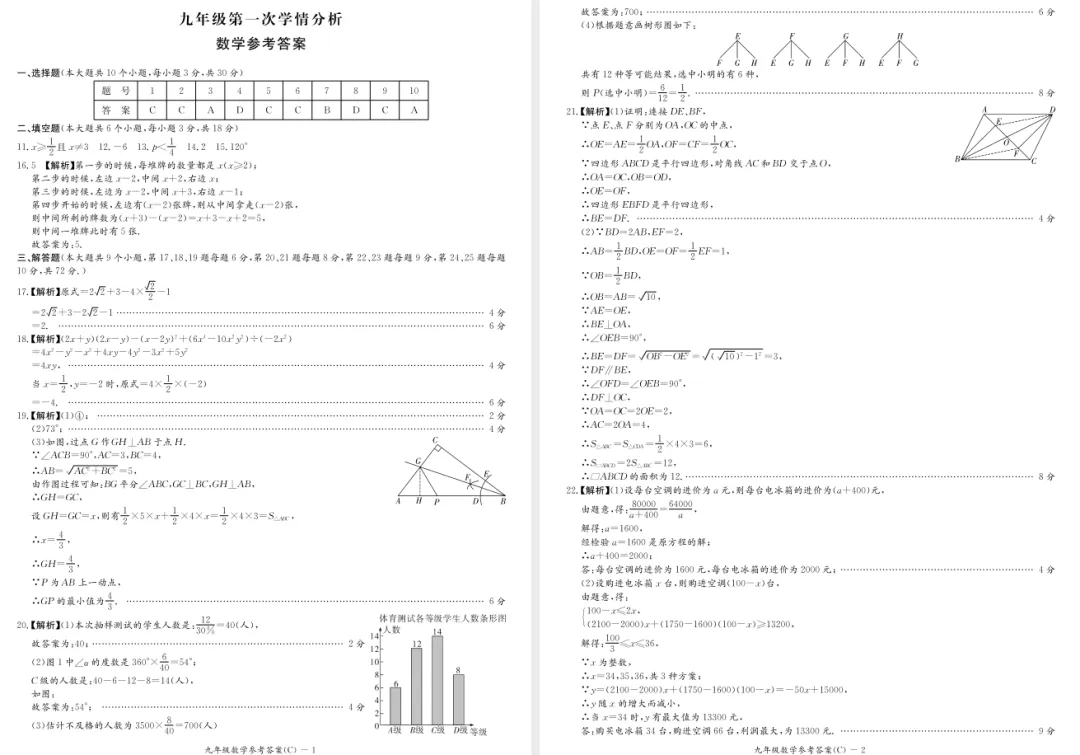 【初中】2026届《初三一模全科试卷及答案》长沙市长郡教育集团(含2025届) 第7张