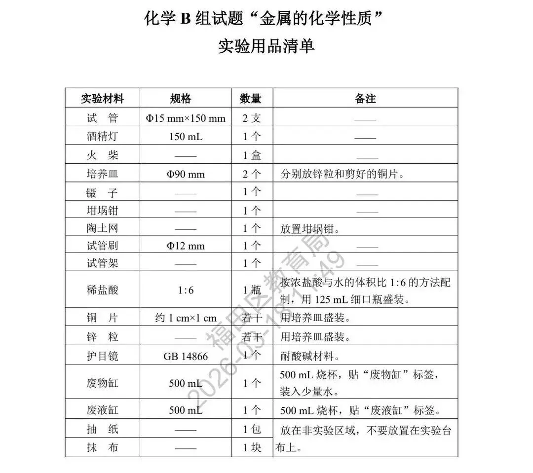 重磅!2026深圳中考理化实验操作模拟试题和时间公布! 第18张