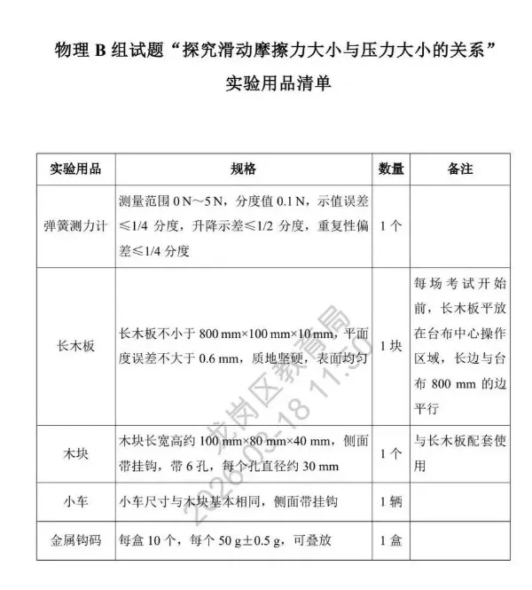 2026深圳中考理化实验操作模拟考试题各3套公布! 第9张