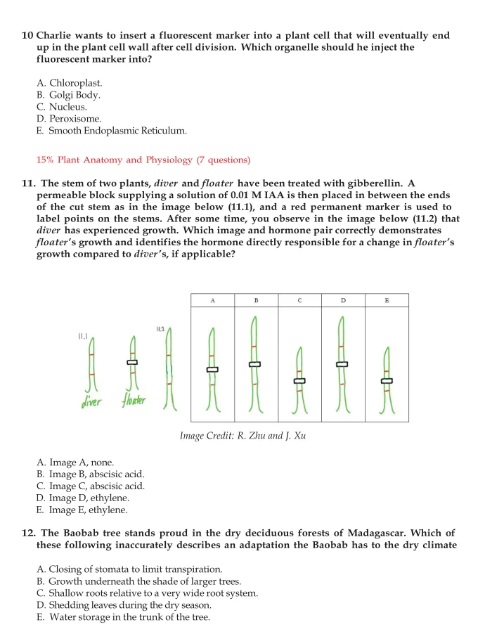 USABO历年真题【2003-2025】免费领取,含答案解析 第9张