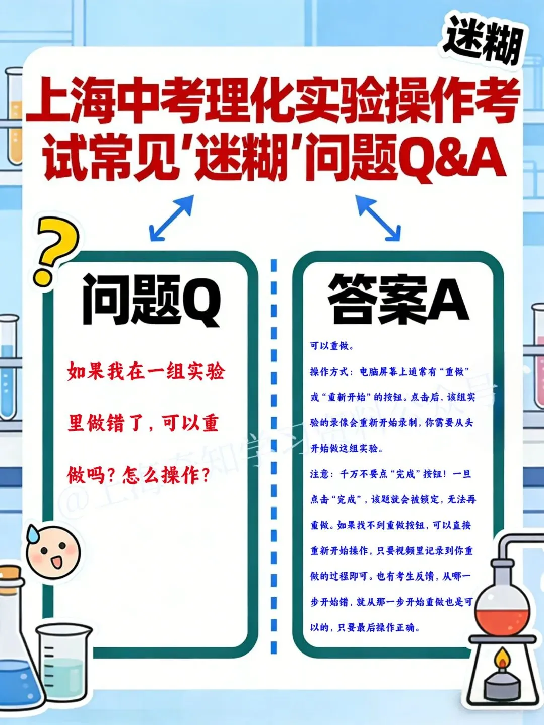 教研会曝光!26届化学实验操作模拟考,就考这2个!附理化实验操作常见问题答疑、评分标准 第9张
