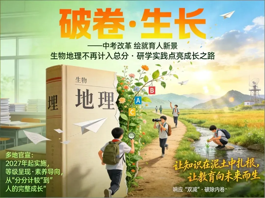 当“生物地理不再计入中考总分”:中考改革“破立之间”的育人新局 第1张